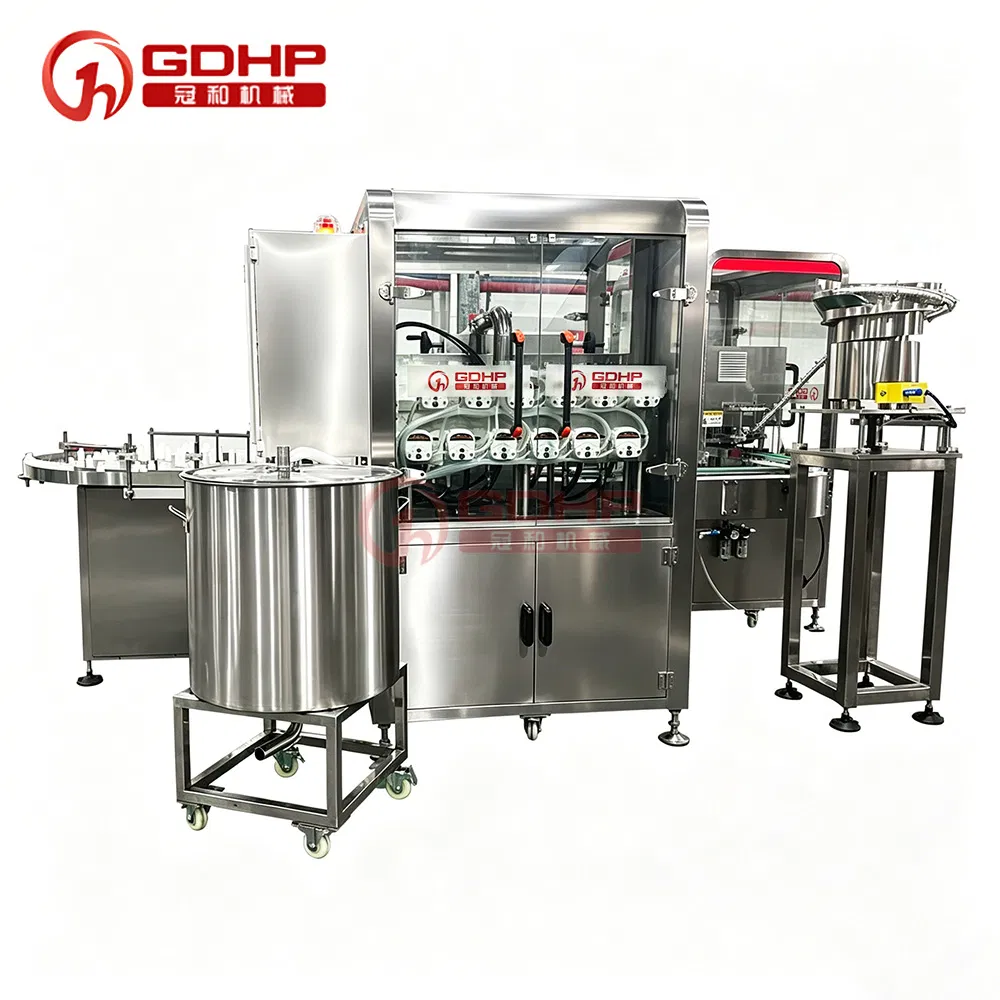 High-Speed Touchless Alcohol Explosion-Proof Sanitizer Filling and Capping Production Line Machine