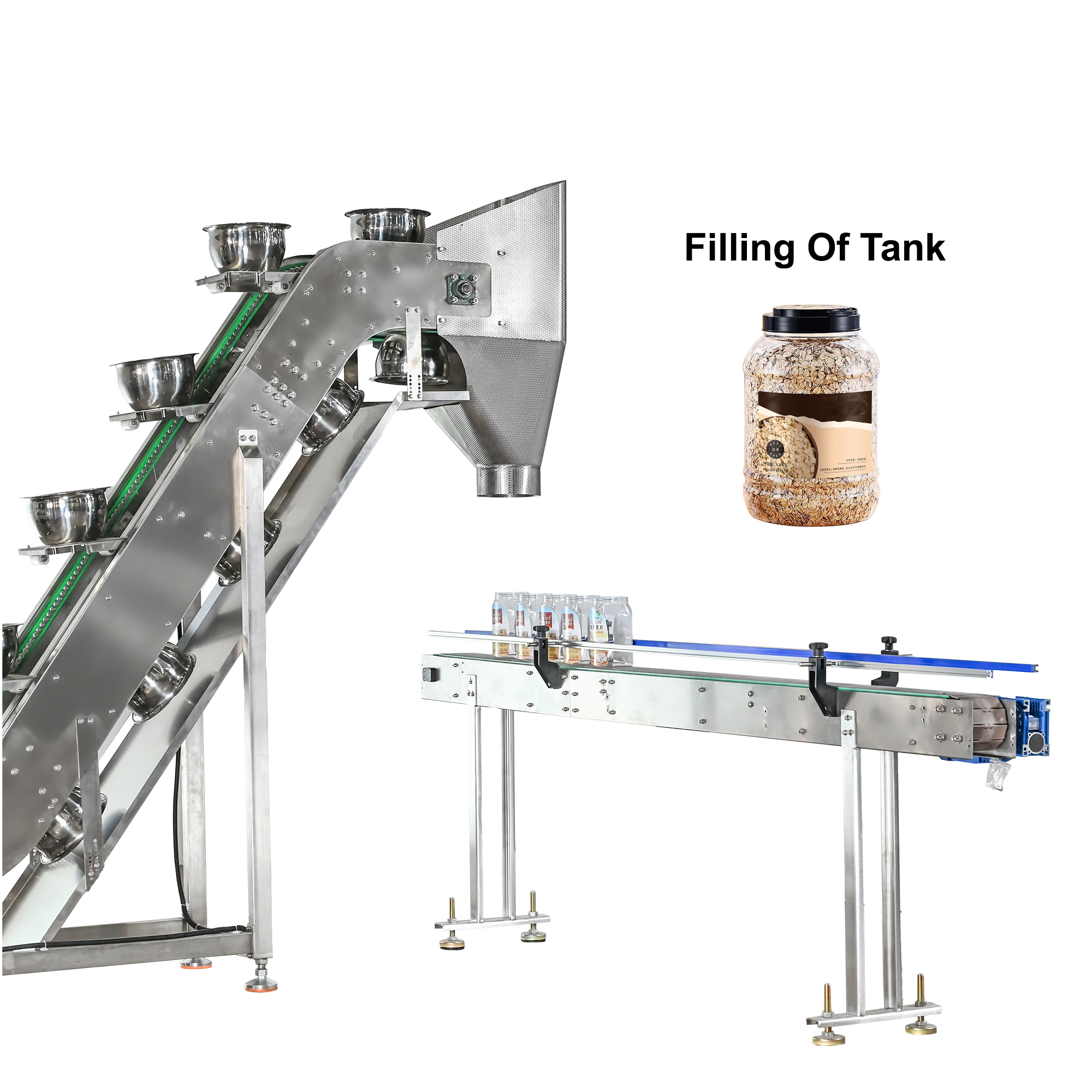 Multihead Weigher Granule Packaging Line For Premade Bag And Jar Bottle Nuts Snack Cashew Oat Automatic Weighing Packing Machine