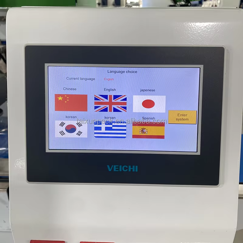 Semi Automatic Plastic Film 3 Side Seal Bags High Productivity Digital PLC Packaging Machine for Food Lunch/Takeout Boxes