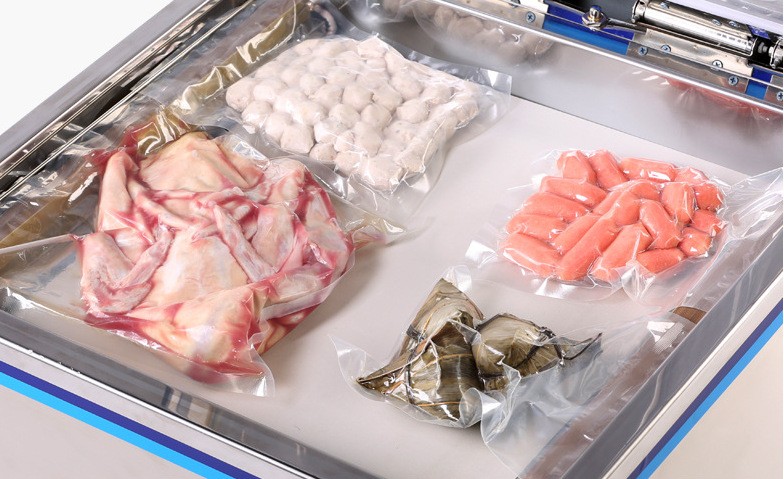 DZ-400 Fully Automatic Vacuum Packaging Machine Single Room Flat Meat Seafood Packaging Machine