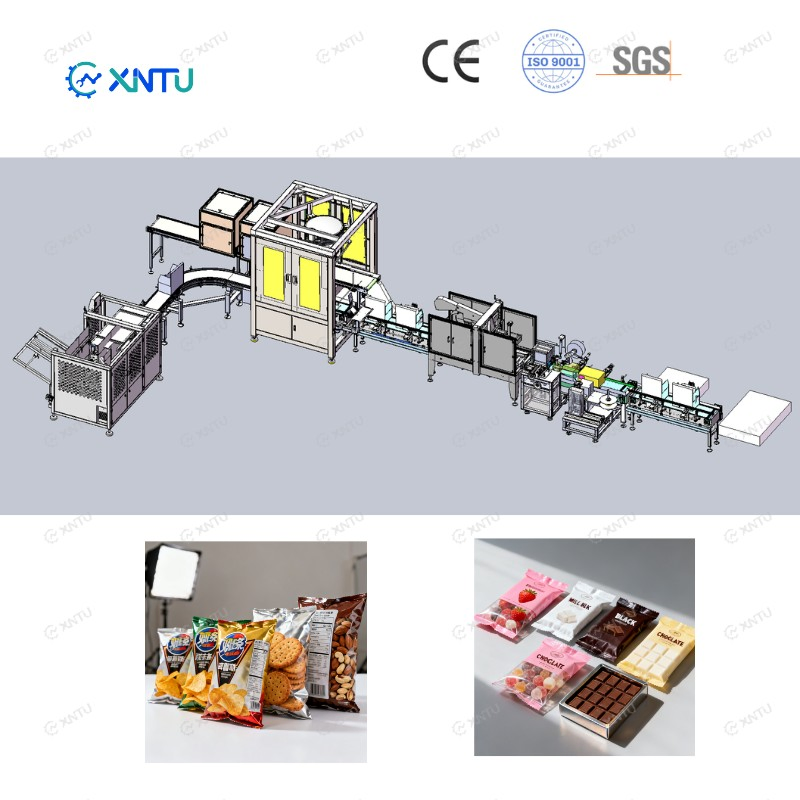 Vision-Guided Spider Delta Robot Case Packer Carton Packing Machine for Nut Standup Bags