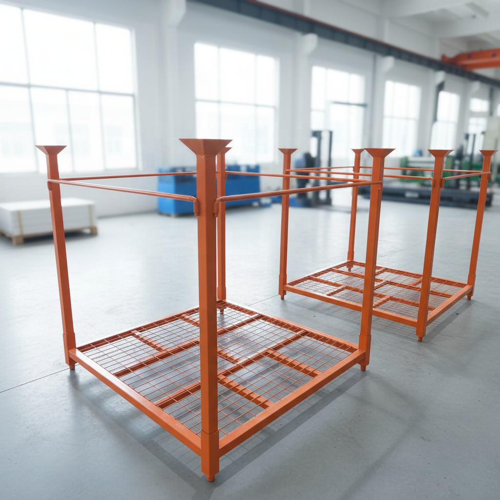 Steel 1000kg Load-Bearing Vertical Column Orifice Plate Stacker Heavy Full Pallet Racking
