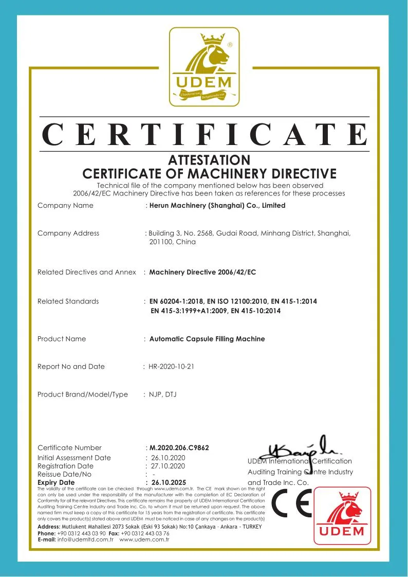 Production Compliance Certificate