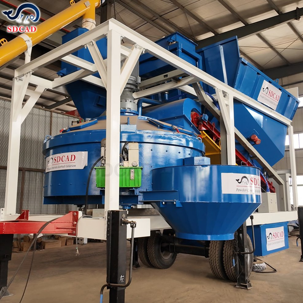 Automatic Mobile Concrete Batching Equipment with Intelligent Weighing Control System Installed