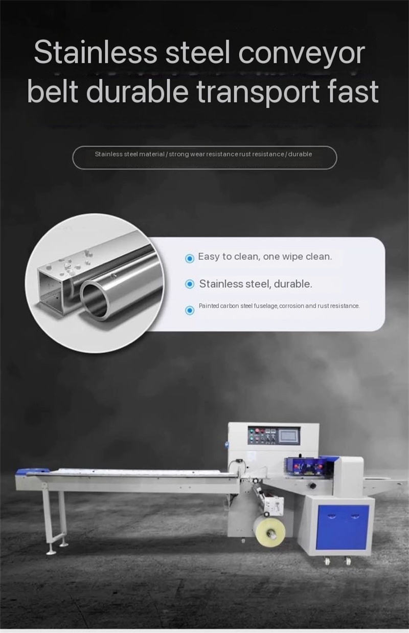 Pillow - Type Horizontal Automatic Biscuit, Candy, Soap and Hard Candy Tissue Paper Packaging Machine.