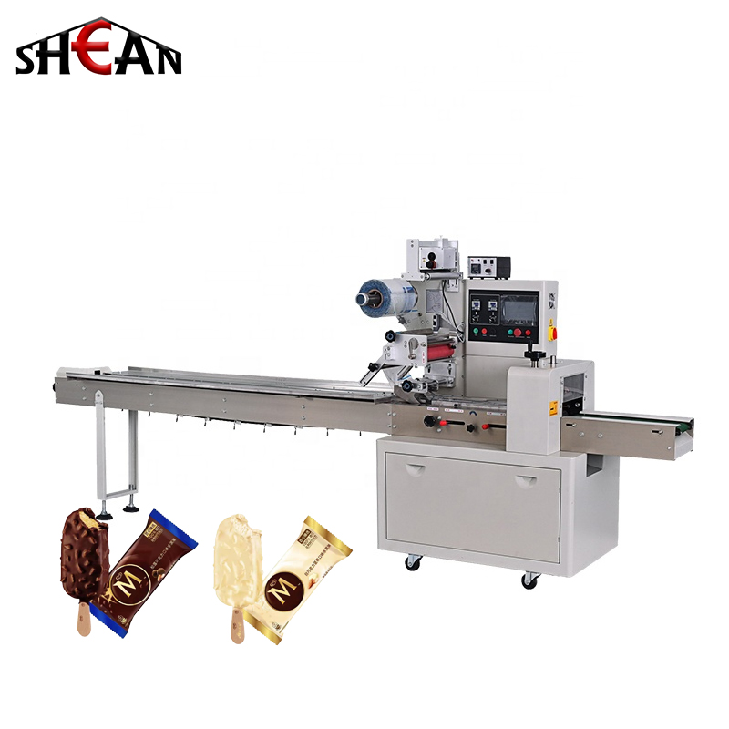 Wrapper Flow Pack Machine Horizontal Packaging Machine Automatic Cookie Bread Wonton Wraps Packing Machine