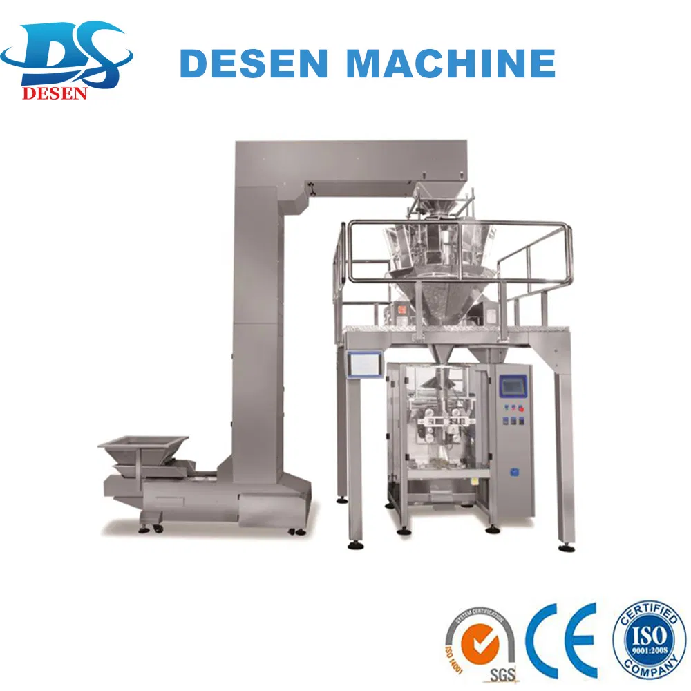 Automated Packing Chocolate Candy Packaging Machine System with Multihead Weigher