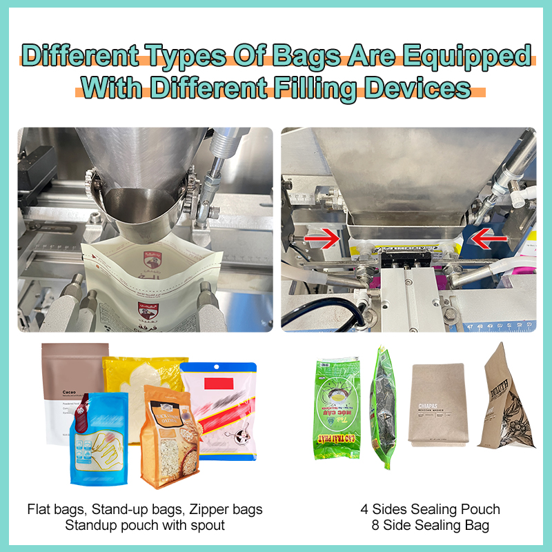 Automatic Doypack Filling Machines For Coffee Powder Tea Sugar Salt Granule Nuts Premade Pouch Packing Equipment