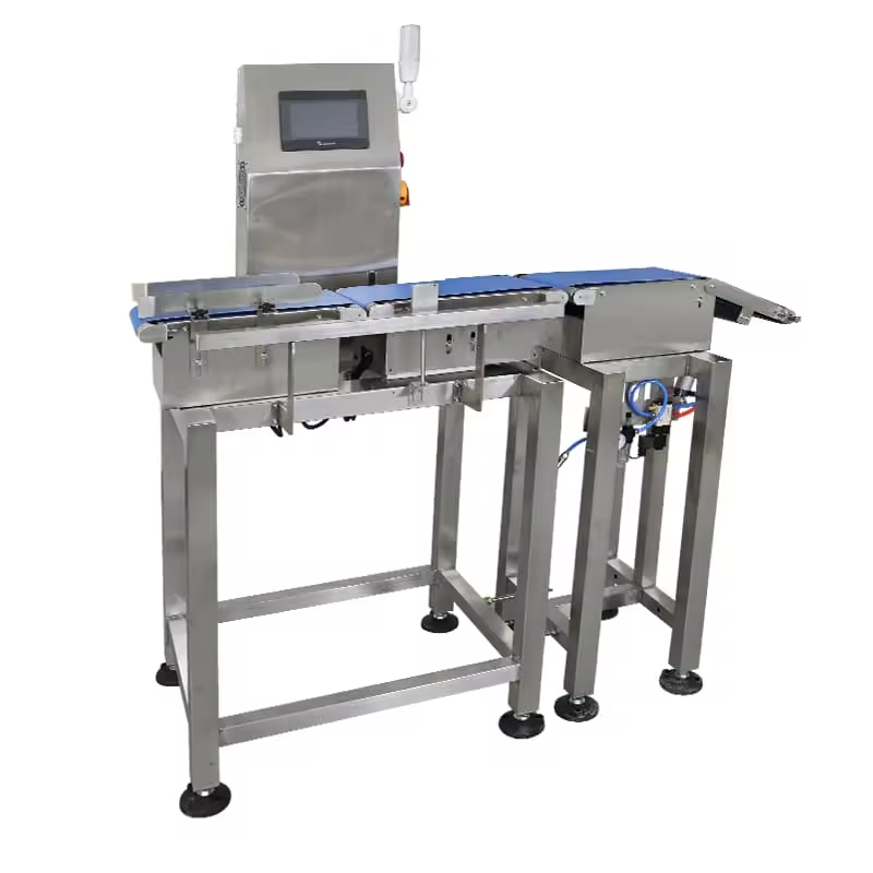 Conveyor Carton Box Dynamic Belt Weighing Scale Checkweigher Machine With Lifting Rejection System