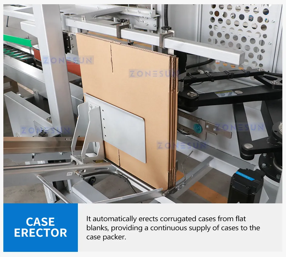 Automatic High Speed Cartoning Packing Machine Automatic Case Erecting Loading Sealing Production Line