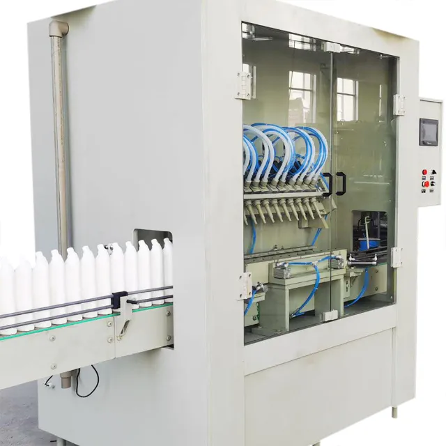 Anti-Corrosive PP Piston Servo Motor Acid Bottle Liquid Filling Packing Machine
