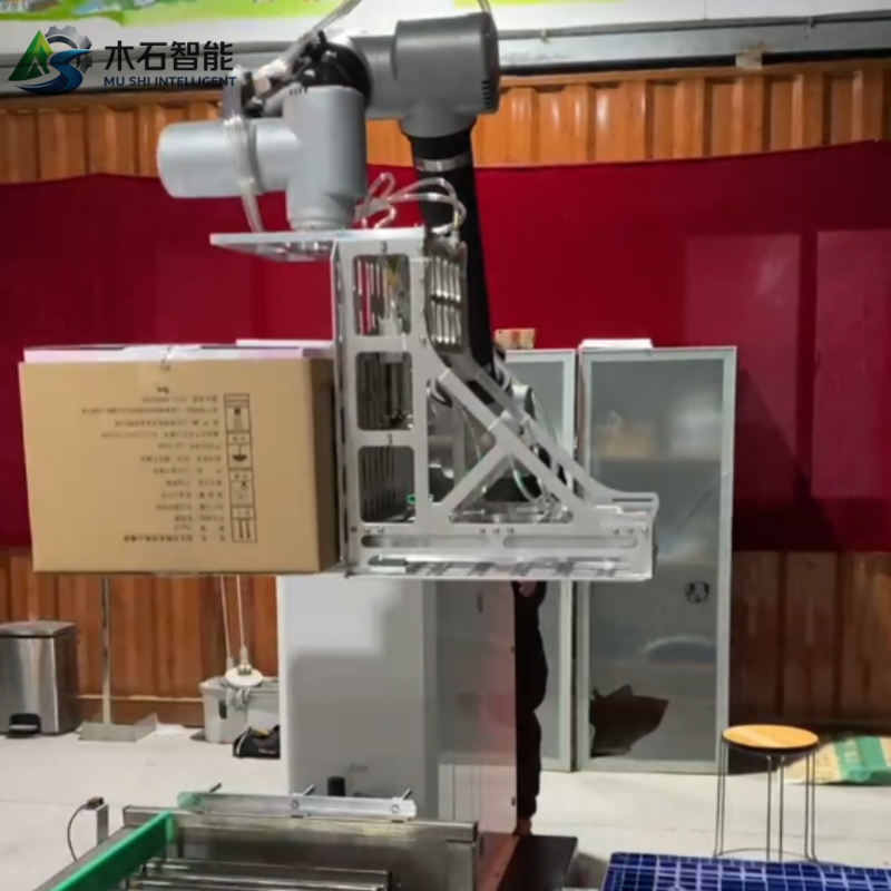 Robot Arm Palletizer Robot Pallet Moving Robot Picks up Goods and Stacks on Pallets for Beverage Cartons with PLC Control