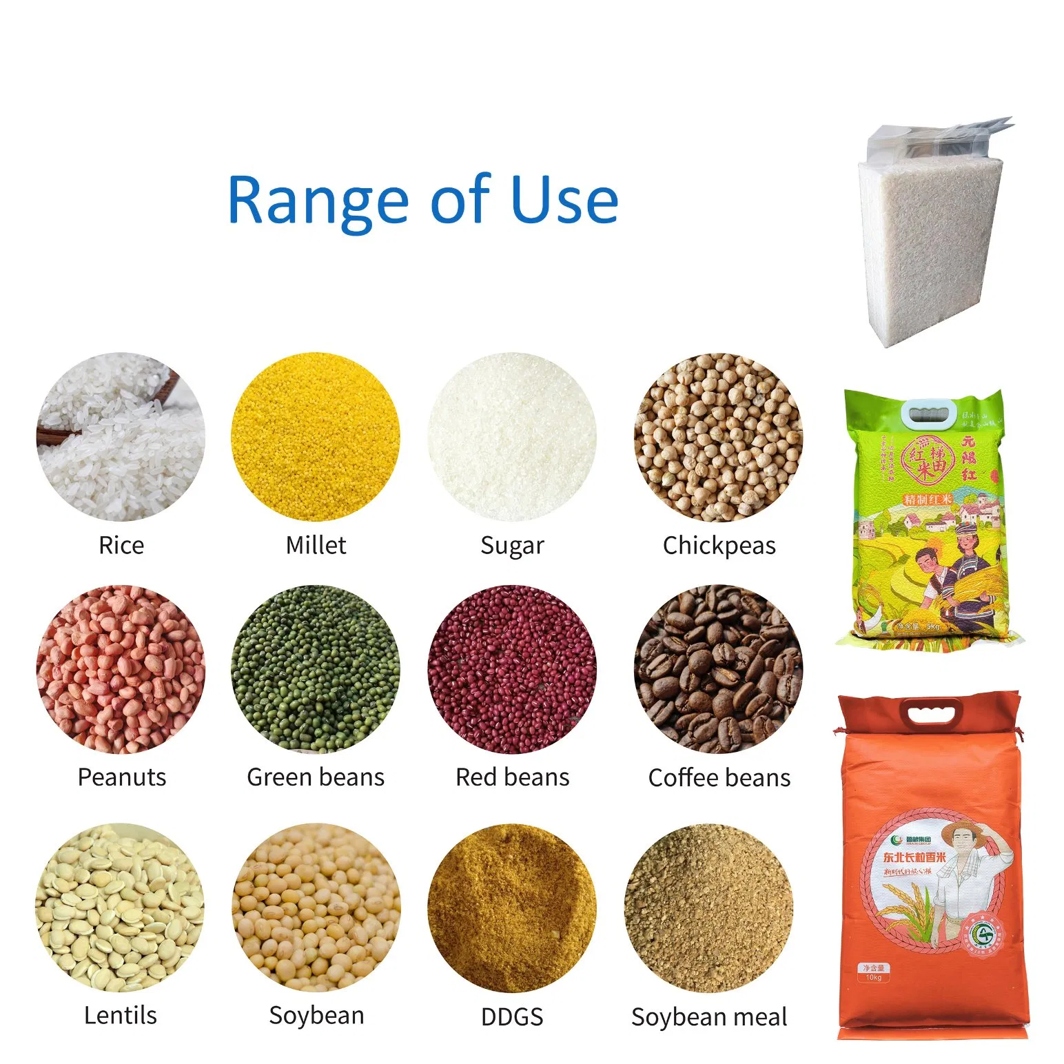 High-Efficiency Fully Automatic Electric 2.5-10 kg Rice &amp; Grain Vacuum Packaging Machine with PLC Control Energy Saving