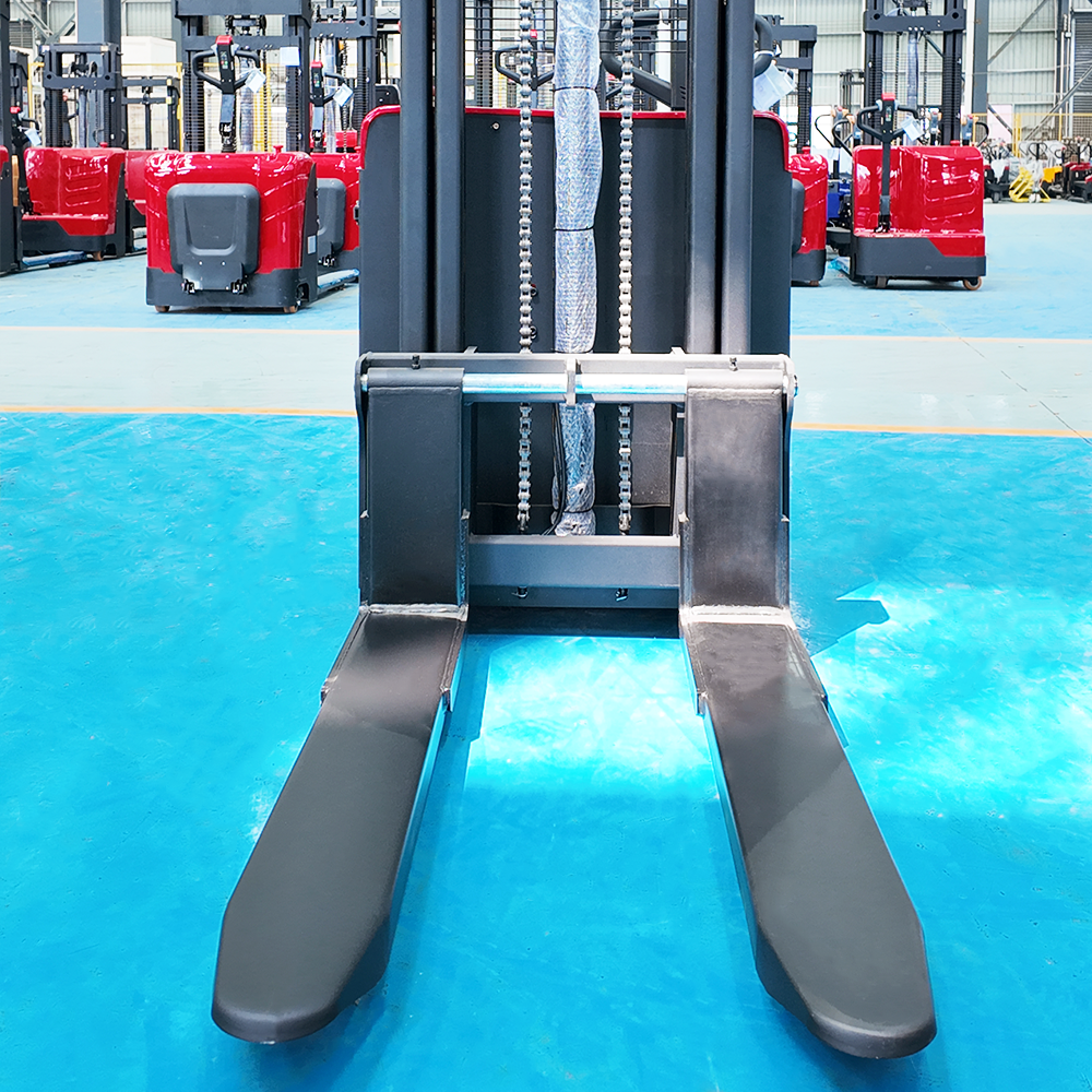 High Performance 1.5 Ton Walkie Electric Stacker 48V System Battery Powered Pallet Lifter With Specialized Drive Wheel