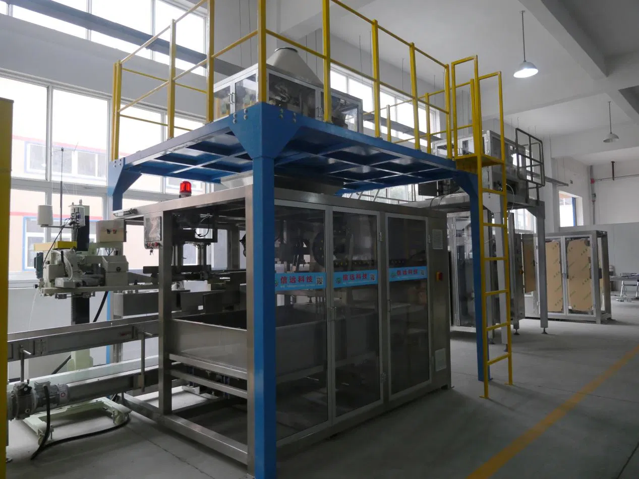 Semi Full Automatic Animal Food Poultry Feed Sealing Bagging Granular Packing Machinery