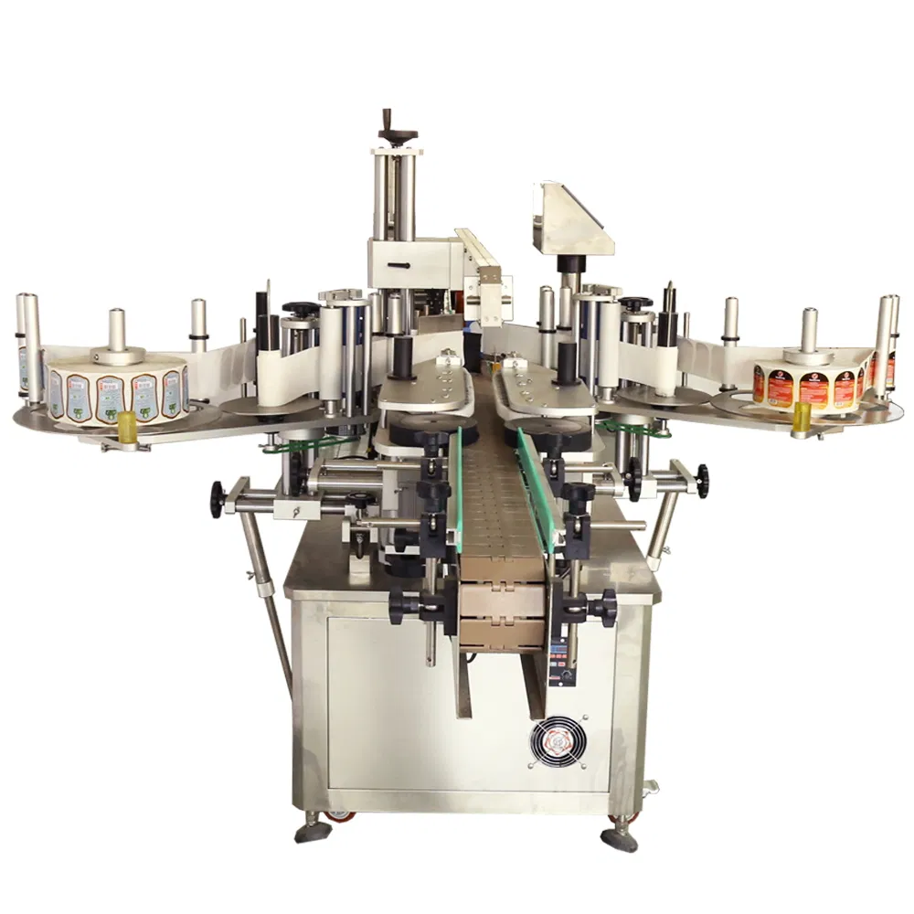 Factory Price Double Side Auto Label Applicator Sticker Labeling Machine with Date Printer