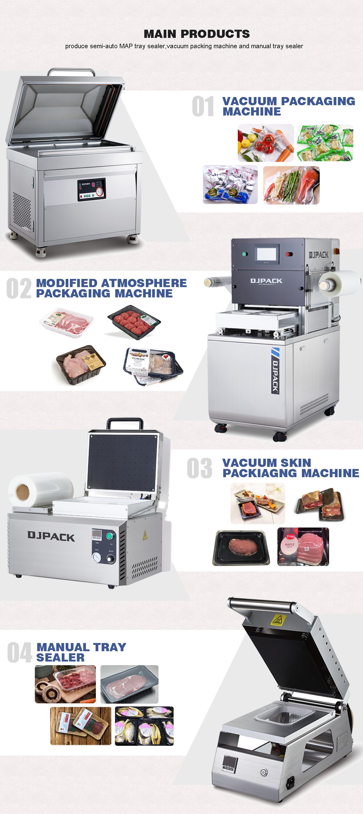 Main Products Range