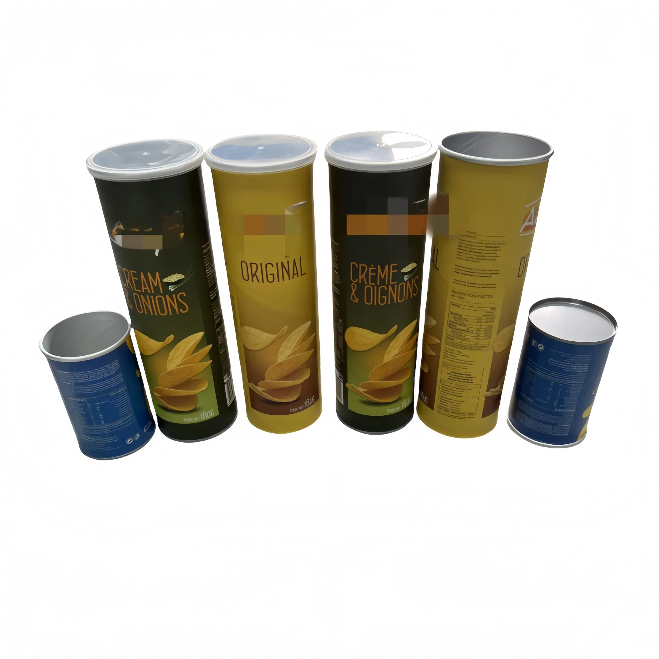 Fully Automatic Paper Tube Machine for Composite Aluminum Foil Paper Cans of Potato Chips, Tube Cutting, Drying, Hot Melt Adhesive Labeling, 360-Degree Crimping
