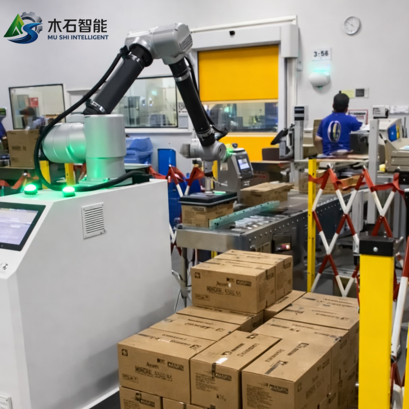 Robot Arm Palletizer Robot Pallet Moving Robot Picks up Goods and Stacks on Pallets for Beverage Cartons with PLC Control