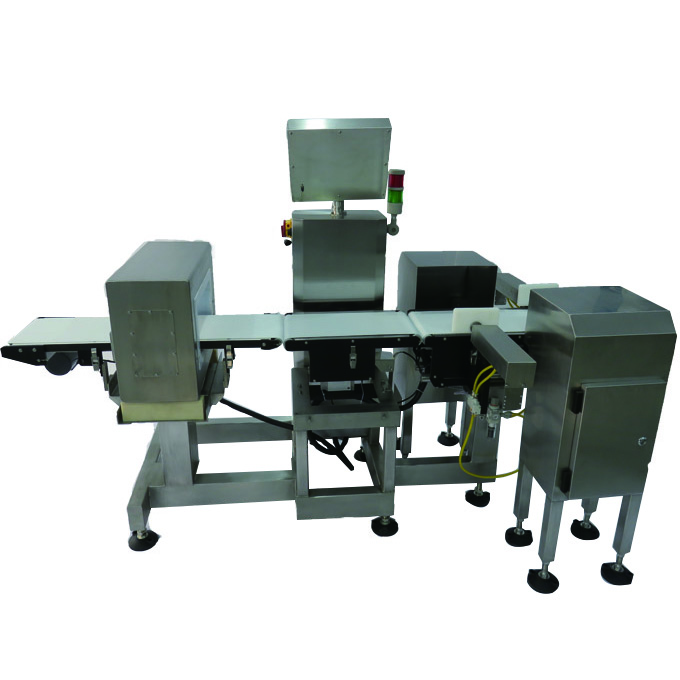 Combination Metal Detector Checkweigher Automatic Weight Sorting &amp; Metal Inspection for Finished Food Bag Packing Line