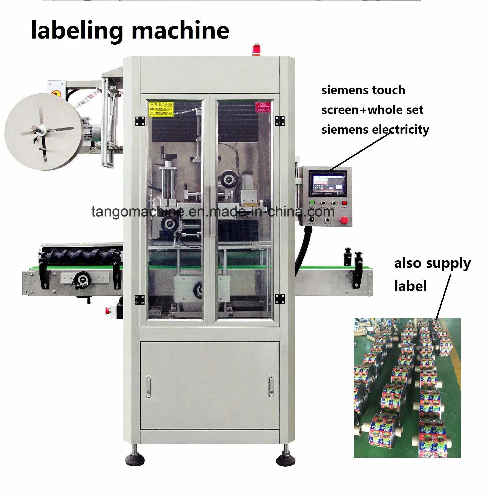 Automatic Juice Glass Round Square Bottle Sleeve Shrink Labeling Label Machine