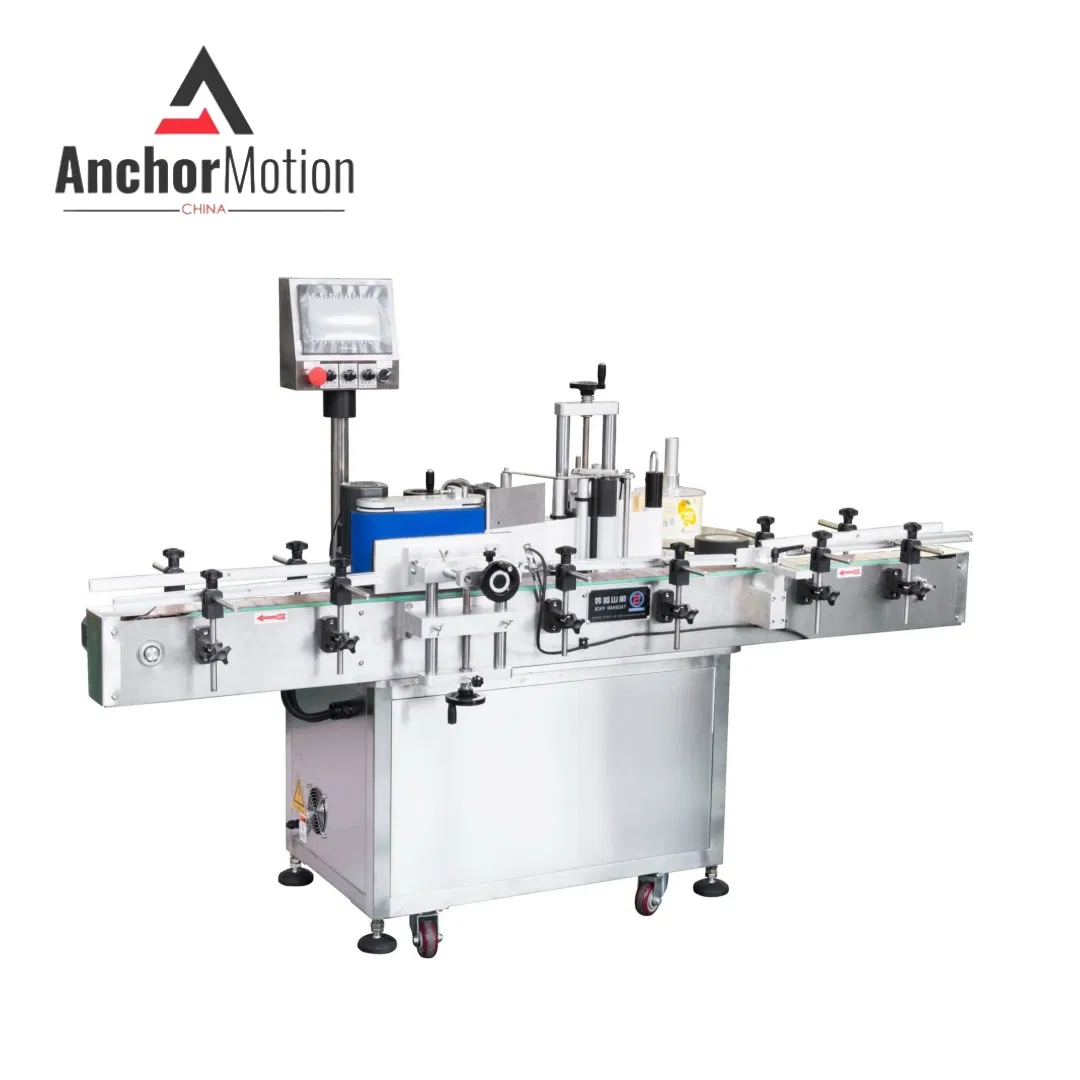 Industrial High Speed Automatic Cans Oval Square Bottle Vial Tube Bucket Jar Cup Barcode Labeling Machine for Wine Beverage Food Pharmaceutical Beer Honey