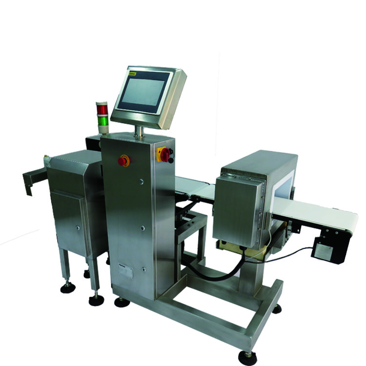 Combination Metal Detector Checkweigher Automatic Weight Sorting &amp; Metal Inspection for Finished Food Bag Packing Line