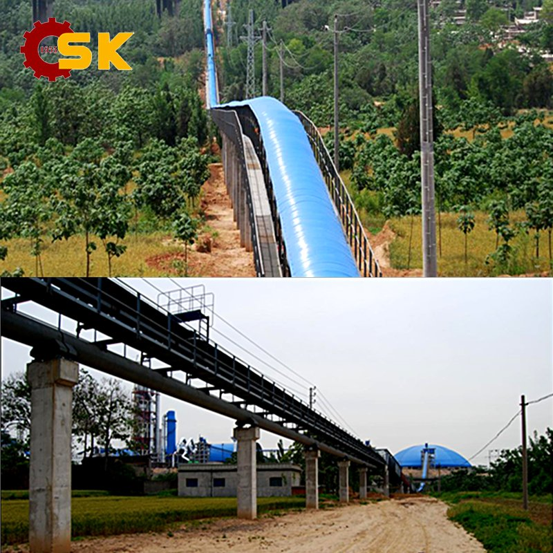 Long Distance Industrial Conveying Belt System for Bulk Material Transport