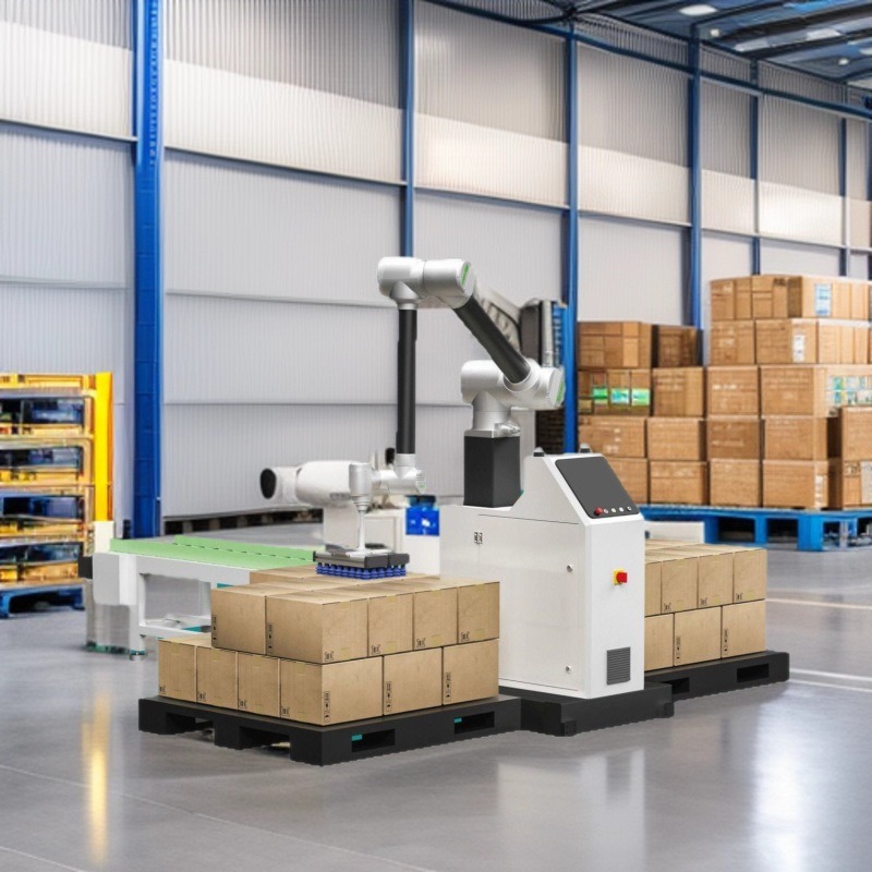 Heavy-Duty Collaborative Palletizing Robot System for Packaging Line Integration