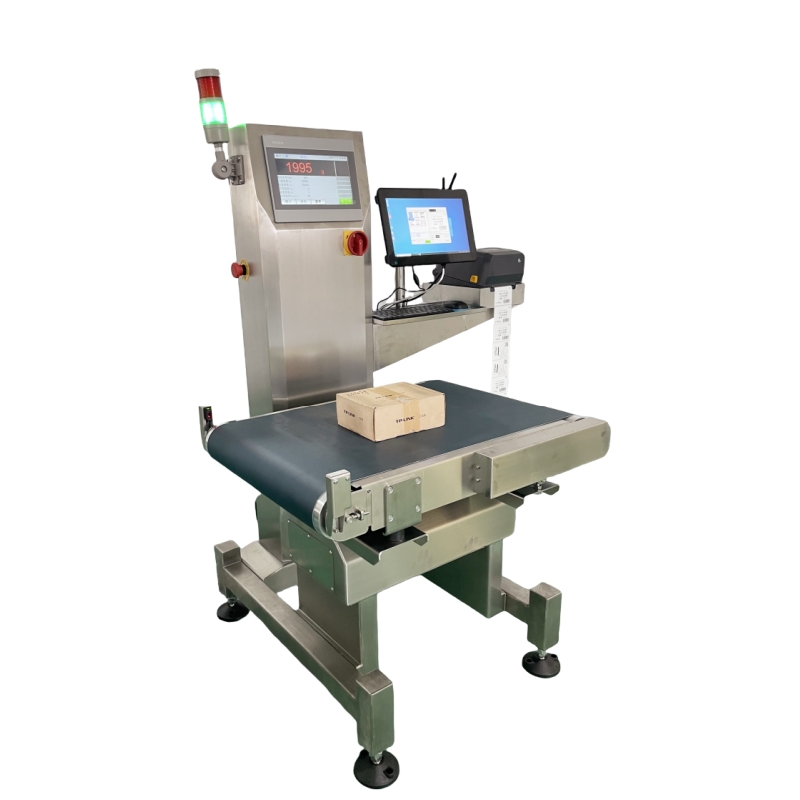 Automatic Inspection System Large Capacity Series Checkweigher With Label Printing System Weight Checker