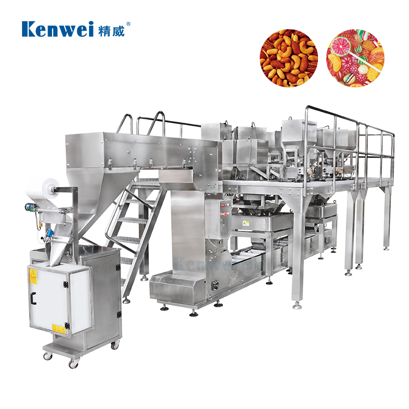 Advanced Food Packaging Solution Featuring Multiple Units Multihead Weigher Packaging System