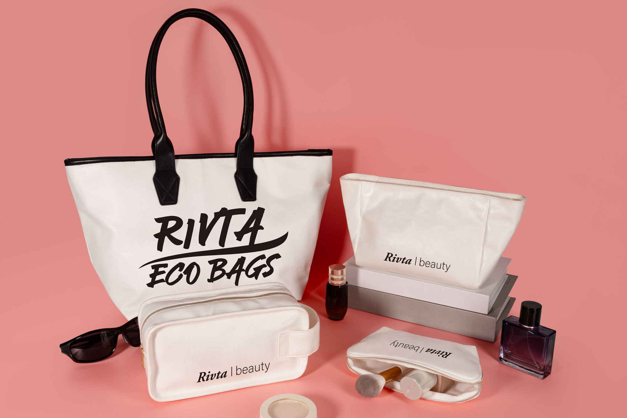Custom Professional Personalized Fashionable Waterproof Eco Friendly 100% Cotton White Pouch Makeup Cosmetic Bag With Logo