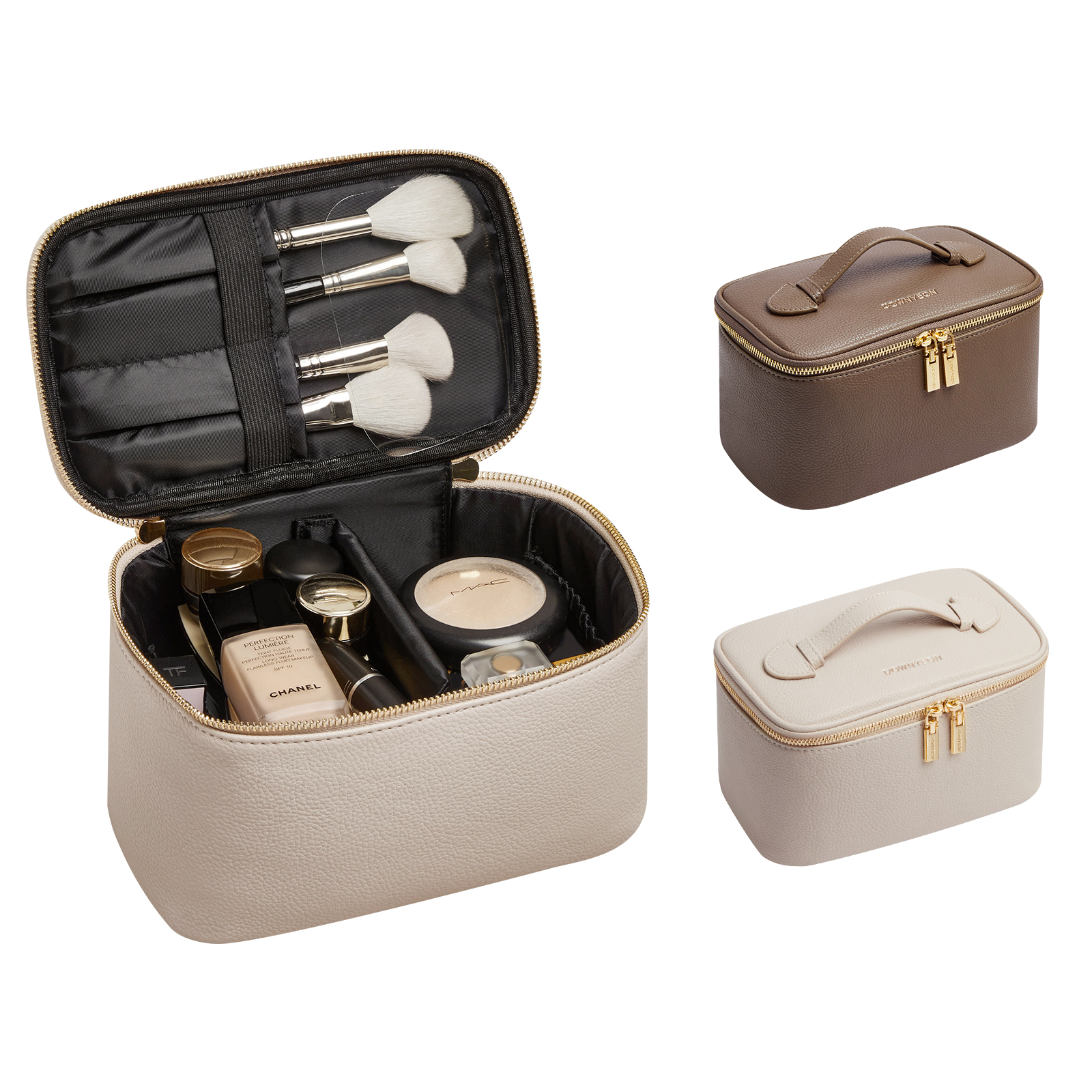 Big Discount Factory Price Travel Large Capacity Makeup Bag Storage Portable Cosmetic Case Makeup Brushes Box Organizer