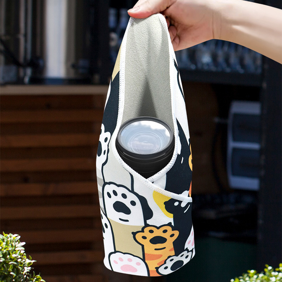Custom Fashionable Magic Non-Adhesive Tape Organizer Scratch-resistant Lens Camera Protection Magic Cloth Makeup Bag