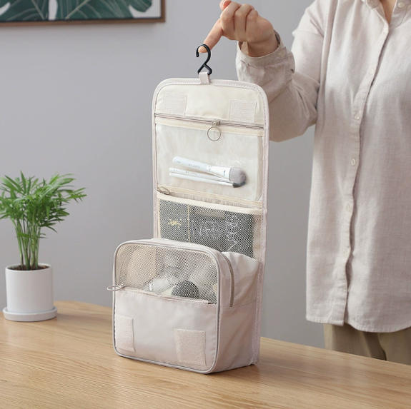 Wholesale High Quality Eco-Friendly Oxford Zipper Large Capacity for Makeup Bag Women Travel Business Trip Organizer for