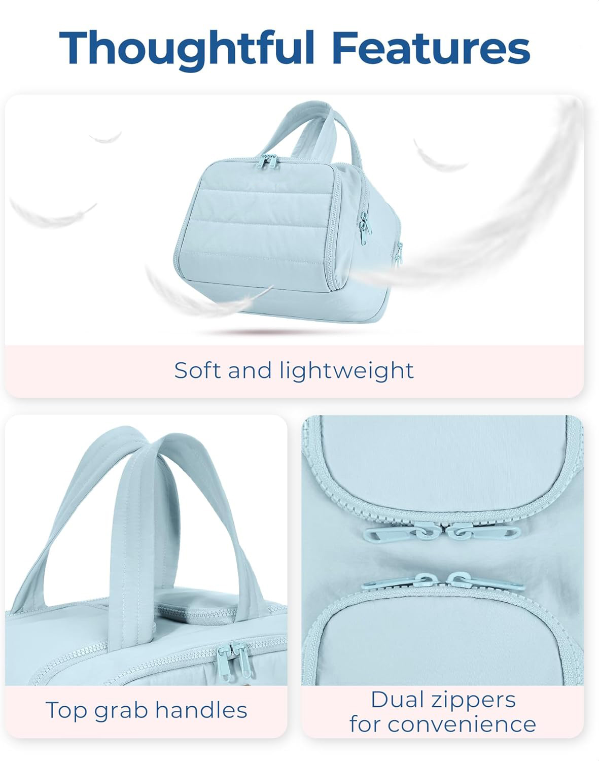 Large Wide-open Toiletry Organizer Luggage Waterproof Makeup Accessories Travel Cosmetic Bag