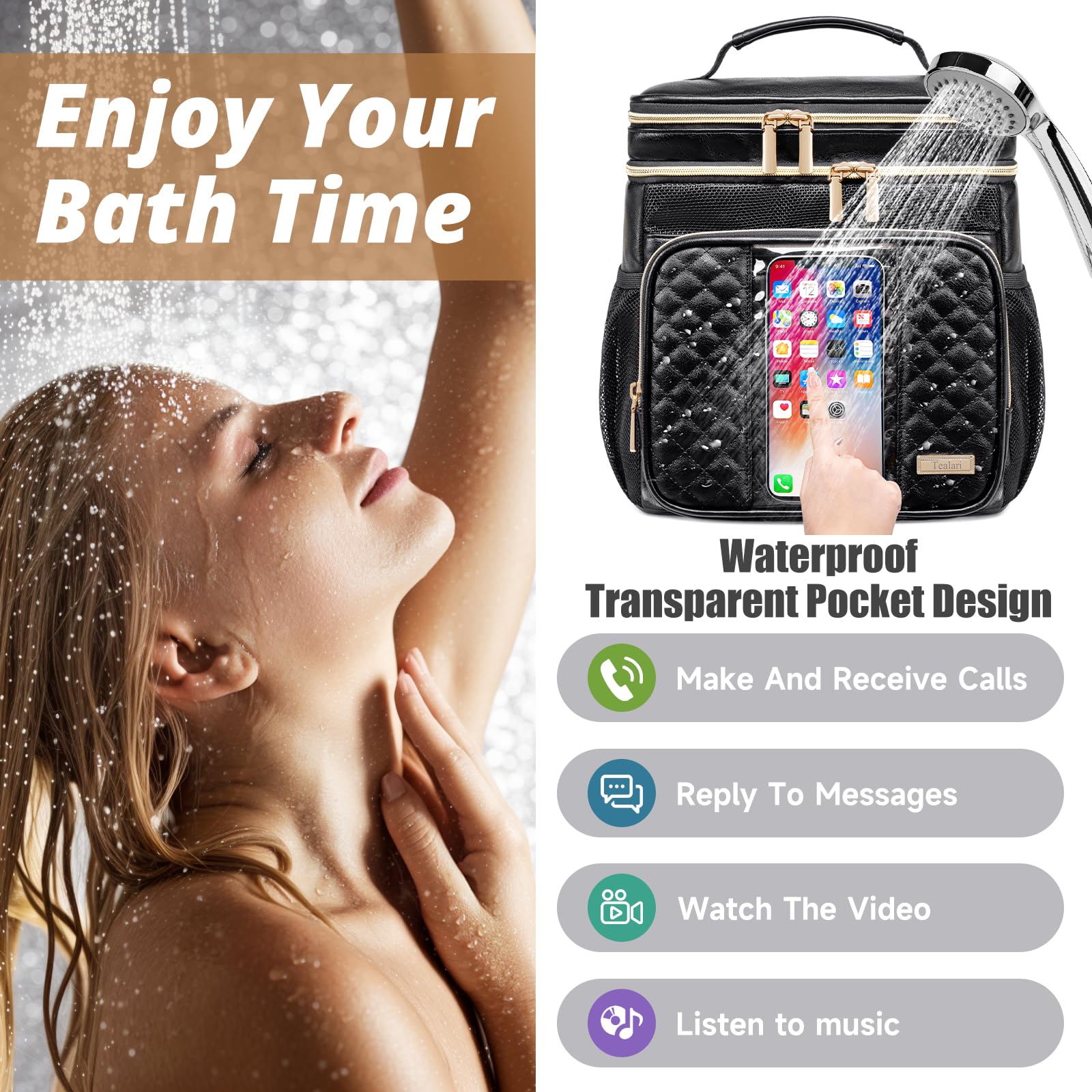 Wholesale Custom logo with Zipper Luxury Light Weight Waterproof Fabric Travel Hanging Toiletry Makeup Bags for Men &amp; Women