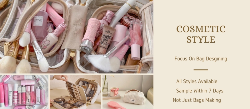 Floral Luxury Heavy Embroidery Silk Travel Makeup Bag
