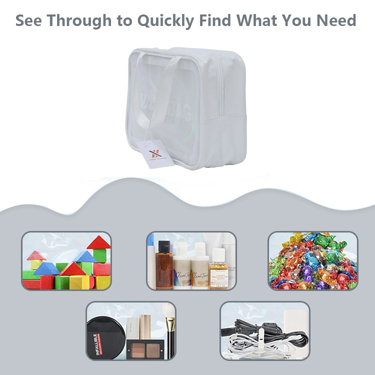Custom logo Waterproof Toiletry Bags Make up Bag Transparent clear Pvc Cosmetic Makeup Pouch Bag with Zipper