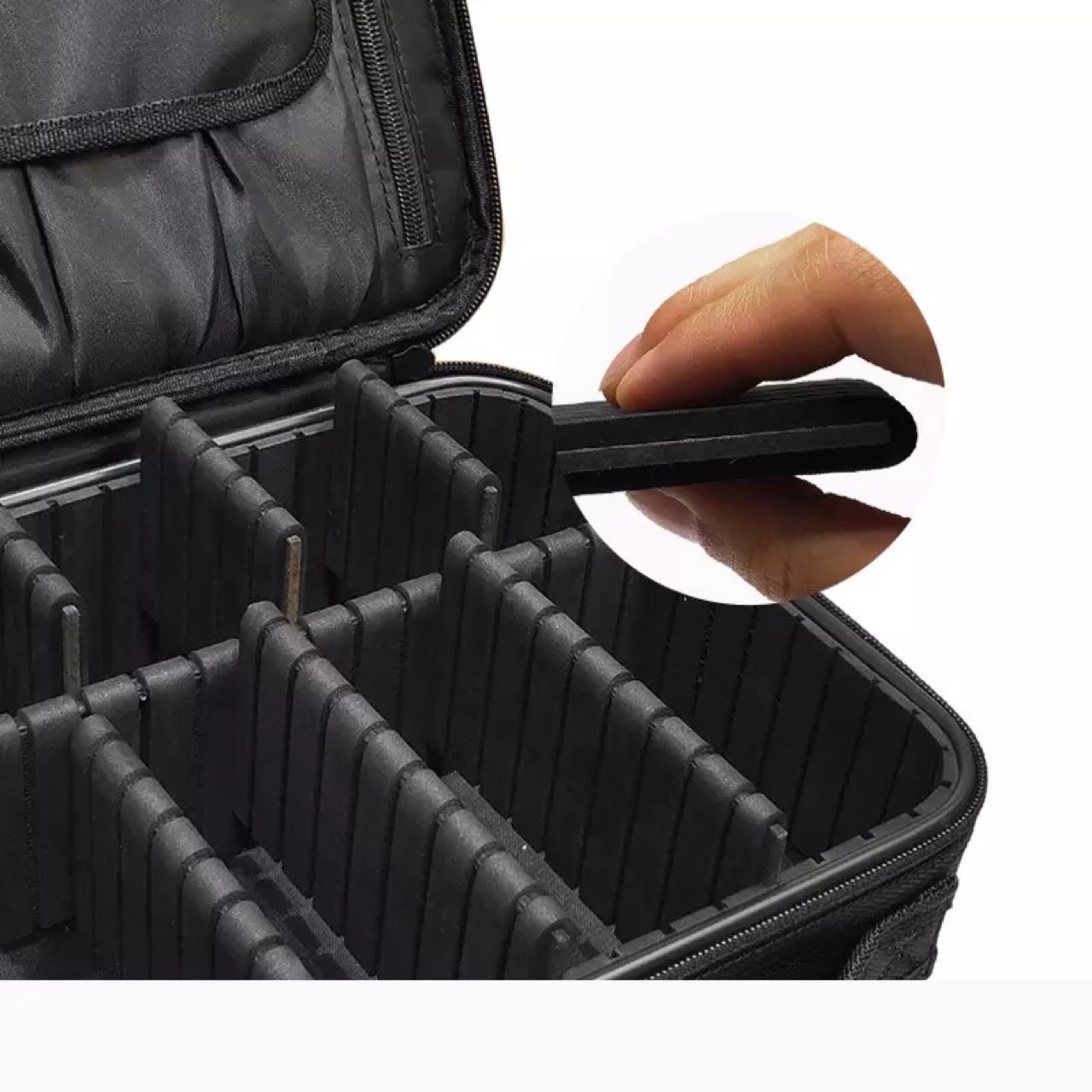 Wholesale Women Travel Storage Professional Fashionable Make up Cosmetic Bags Cases With Gold Zipper