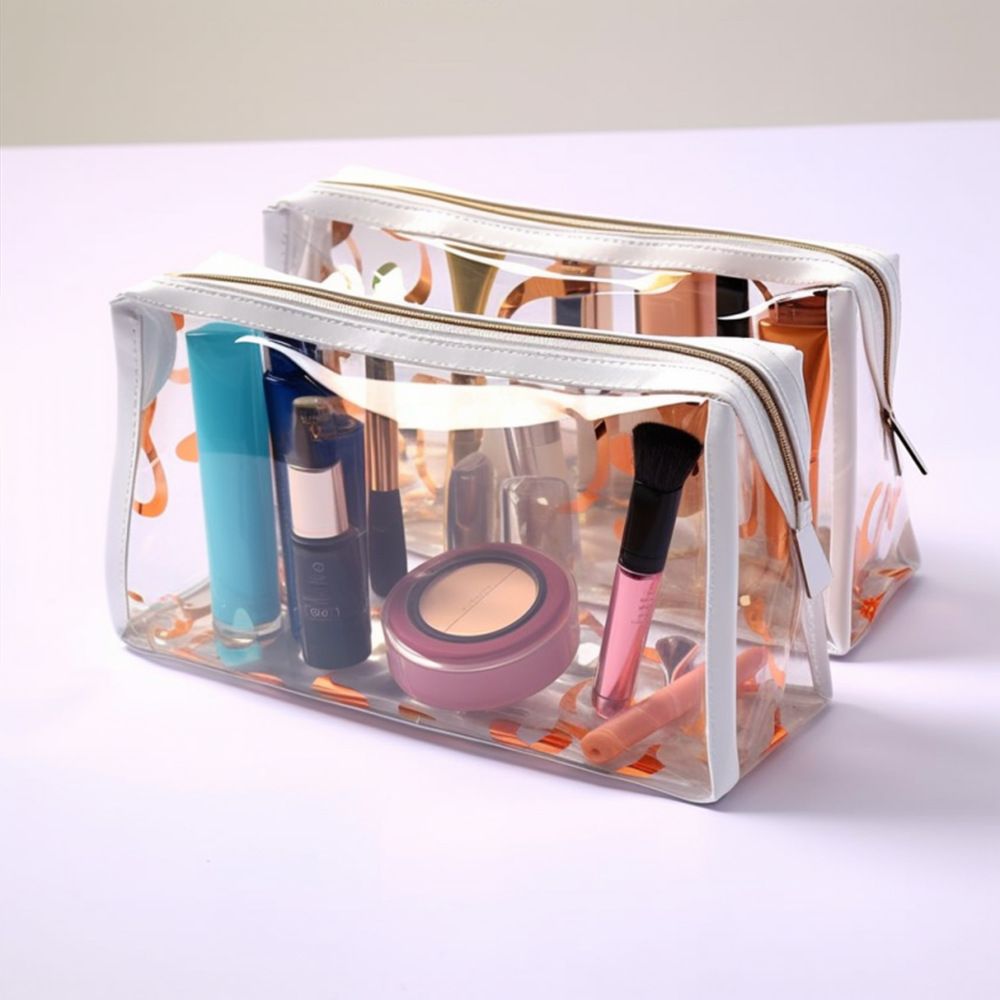Women Makeup Pouch Transparent Pvc Makeup Bag Travel Toiletry Bags Clear Cosmetic Bag Waterproof