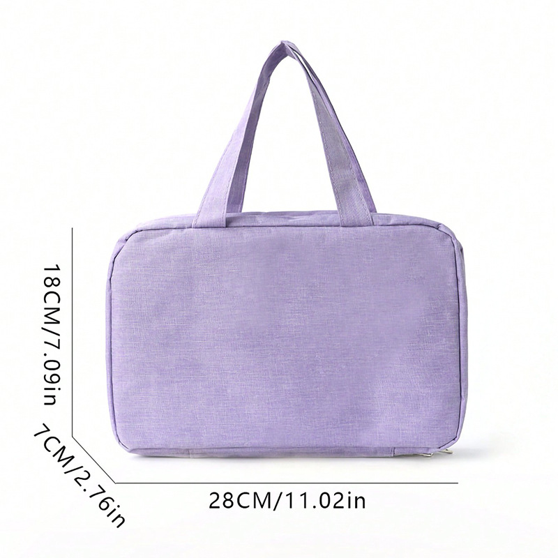 Portable Waterproof Folding Makeup Bag with Hanging Hook Bathroom Wash Bag Travel Cosmetic Bag