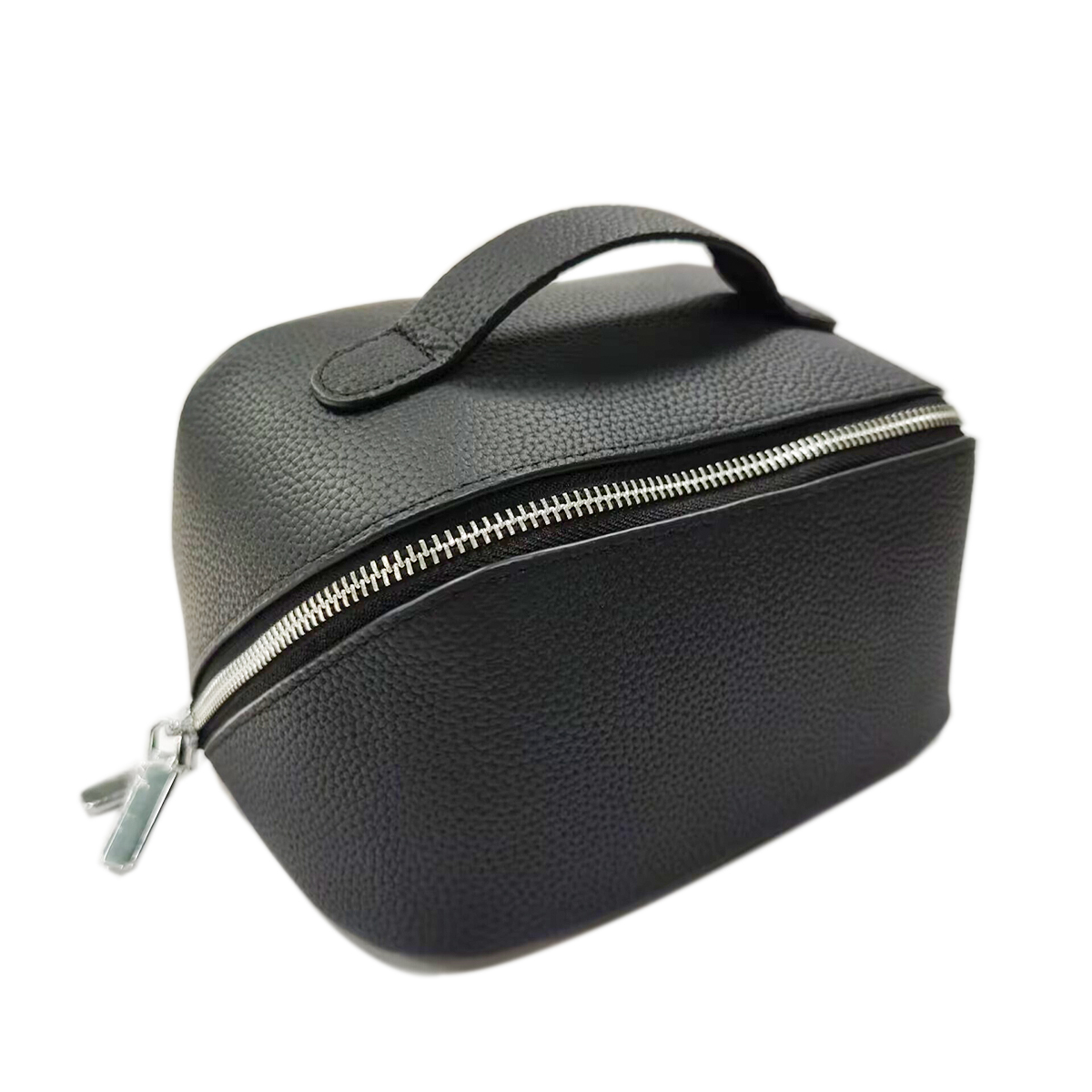 Customized Logo Unisex Pu Leather Cases Cosmetic Organizer Skincare Storage Bag Makeup Toiletry Bags Zipper Closure