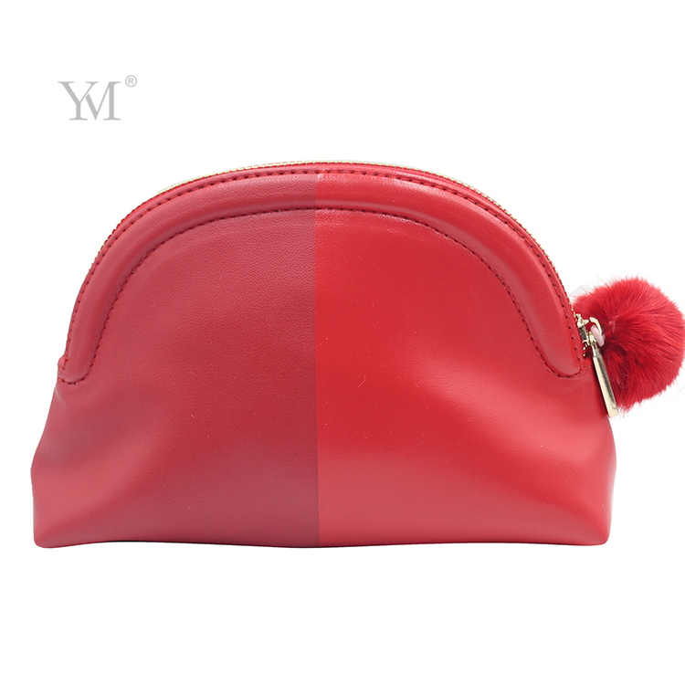 Red Pu Bag Cosmetic Pu Bag Factory Custom Luxury Red PU Makeup Bag Custom Zipper Travel