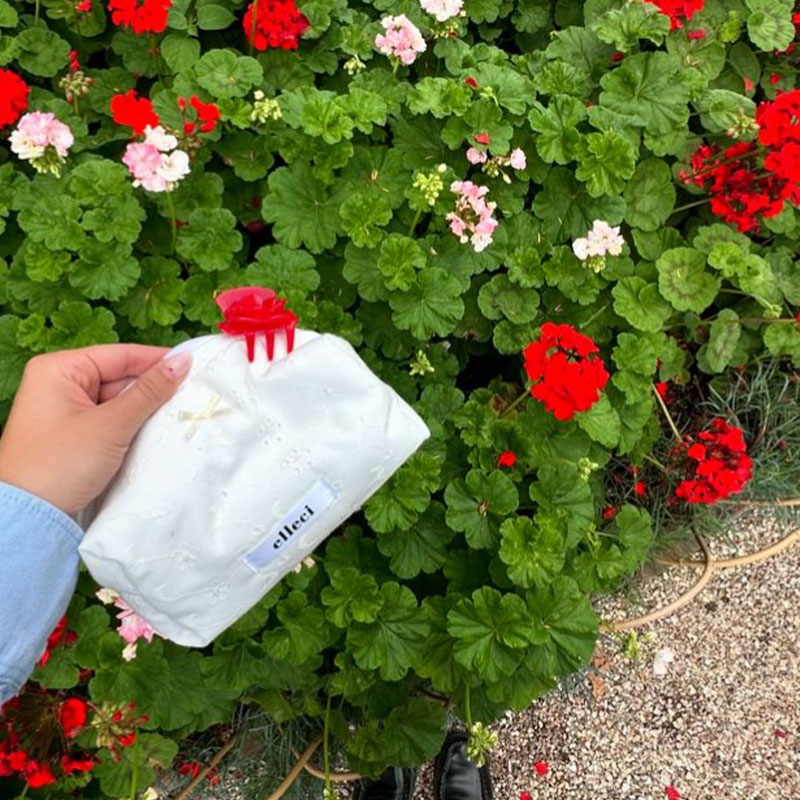 Custom logo Fashion Luxury Large Capacity Recycled Cotton Makeup Lightweight Soft Waterproof Portable Makeup Cosmetic Bag