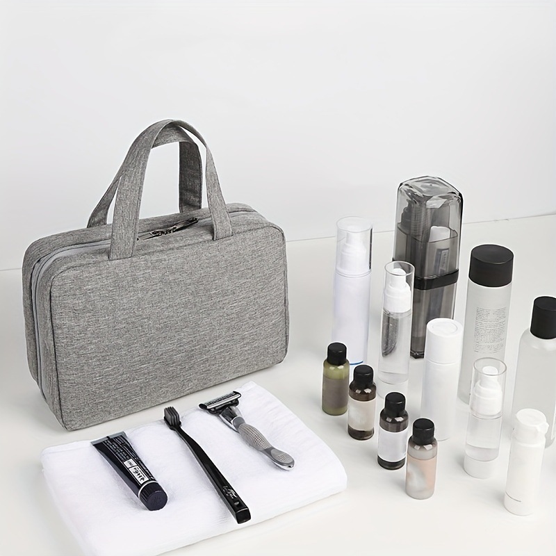 Portable Waterproof Folding Makeup Bag with Hanging Hook Bathroom Wash Bag Travel Cosmetic Bag