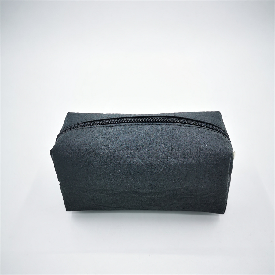 Bio-Based Pinatex Leather Vegan Cosmetic Bag Vanity Bag for Makeup Tools Cosmetics