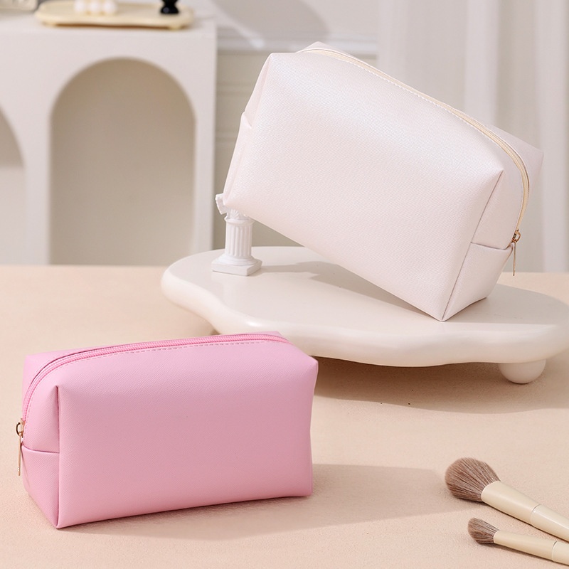 Costom Logo Fashion Custom Pu Leather Makeup Organizer Box Portable Travel Waterproof Toiletry Bag For Women Cosmetic Skincare