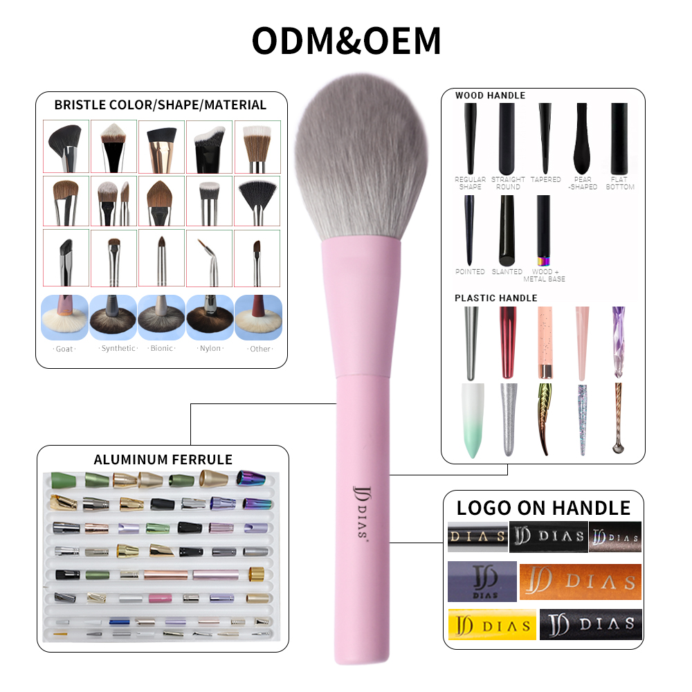 Synthetic Hair Professional Private Label 8pcs Eco-friendly Makeup Brush Set Soft Vegan Bristles with Portable Pouch