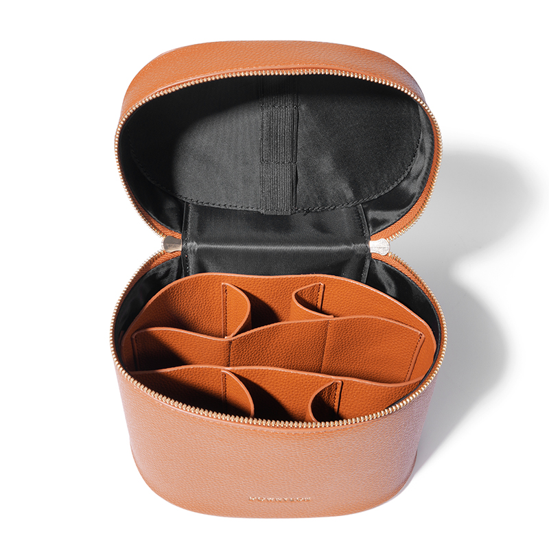 Rownyeon Large Capacity Luxury Makeup Bag Organizer Case with Waterproof Brush Pocket